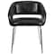 Flash Furniture Fusion Side Reception Chair, Black Back, 23-1/2 in W 21-3/4" L 28-3/4" H, Leather Seat CH-162731-BK-GG - alternate 10