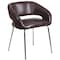 Flash Furniture Fusion Side Reception Chair, Brown Back, 23-1/2 in W 21-3/4" L 28-3/4" H, Leather Seat CH-162731-BN-GG - alternate 8