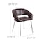 Flash Furniture Fusion Side Reception Chair, Brown Back, 23-1/2 in W 21-3/4" L 28-3/4" H, Leather Seat CH-162731-BN-GG - alternate 7