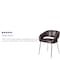 Flash Furniture Fusion Side Reception Chair, Brown Back, 23-1/2 in W 21-3/4" L 28-3/4" H, Leather Seat CH-162731-BN-GG - alternate 3