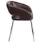 Flash Furniture Fusion Side Reception Chair, Brown Back, 23-1/2 in W 21-3/4" L 28-3/4" H, Leather Seat CH-162731-BN-GG - alternate 9