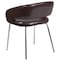 Flash Furniture Fusion Side Reception Chair, Brown Back, 23-1/2 in W 21-3/4" L 28-3/4" H, Leather Seat CH-162731-BN-GG - alternate 10