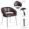 Flash Furniture Fusion Side Reception Chair, Brown Back, 23-1/2 in W 21-3/4" L 28-3/4" H, Leather Seat CH-162731-BN-GG - alternate 6
