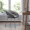 Flash Furniture Fusion Side Reception Chair, Gray Back, 23-1/2 in W 21-3/4" L 28-3/4" H, Leather Seat CH-162731-GY-GG - alternate 2