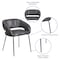 Flash Furniture Fusion Side Reception Chair, Gray Back, 23-1/2 in W 21-3/4" L 28-3/4" H, Leather Seat CH-162731-GY-GG - alternate 3
