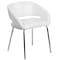 Flash Furniture Fusion Side Reception Chair, White Back, 23-1/2 in W 21-3/4" L 28-3/4" H, Leather Seat CH-162731-WH-GG - alternate 4