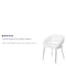 Flash Furniture Fusion Side Reception Chair, White Back, 23-1/2 in W 21-3/4" L 28-3/4" H, Leather Seat CH-162731-WH-GG - alternate 3