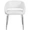 Flash Furniture Fusion Side Reception Chair, White Back, 23-1/2 in W 21-3/4" L 28-3/4" H, Leather Seat CH-162731-WH-GG - alternate 10
