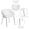 Flash Furniture Fusion Side Reception Chair, White Back, 23-1/2 in W 21-3/4" L 28-3/4" H, Leather Seat CH-162731-WH-GG - alternate 5