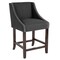 Flash Furniture Carmel Series Blck Fabric/Wood Stool, 24" CH-182020-24-BK-F-GG - alternate 2