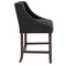 Flash Furniture Carmel Series Blck Fabric/Wood Stool, 24" CH-182020-24-BK-F-GG - alternate 8