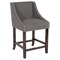 Flash Furniture Gray Fabric/Wood Stool, 24 CH-182020-24-DKGY-F-GG - alternate 4