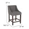 Flash Furniture Gray Fabric/Wood Stool, 24 CH-182020-24-DKGY-F-GG - alternate 8