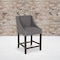 Flash Furniture Gray Fabric/Wood Stool, 24 CH-182020-24-DKGY-F-GG - alternate 1