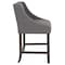 Flash Furniture Gray Fabric/Wood Stool, 24 CH-182020-24-DKGY-F-GG - alternate 5