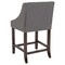 Flash Furniture Gray Fabric/Wood Stool, 24 CH-182020-24-DKGY-F-GG - alternate 10