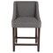 Flash Furniture Gray Fabric/Wood Stool, 24 CH-182020-24-DKGY-F-GG - alternate 6