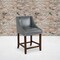 Flash Furniture Carmel Series Grey Lthr/Wood Stool, 24" CH-182020-24-LTGY-GG - alternate 1