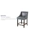 Flash Furniture Carmel Series Grey Lthr/Wood Stool, 24" CH-182020-24-LTGY-GG - alternate 5