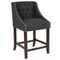 Flash Furniture Stool, Fabric/Wood, Carmel Black, 24" CH-182020-T-24-BK-F-GG - alternate 5