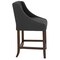 Flash Furniture Stool, Fabric/Wood, Carmel Black, 24" CH-182020-T-24-BK-F-GG - alternate 4