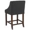 Flash Furniture Stool, Fabric/Wood, Carmel Black, 24" CH-182020-T-24-BK-F-GG - alternate 9