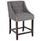 Flash Furniture Gray Fabric/Wood Stool, 24 CH-182020-T-24-DKGY-F-GG - alternate 3