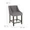 Flash Furniture Gray Fabric/Wood Stool, 24 CH-182020-T-24-DKGY-F-GG - alternate 9