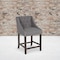 Flash Furniture Gray Fabric/Wood Stool, 24 CH-182020-T-24-DKGY-F-GG - alternate 1