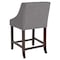 Flash Furniture Gray Fabric/Wood Stool, 24 CH-182020-T-24-DKGY-F-GG - alternate 10