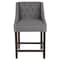 Flash Furniture Gray Fabric/Wood Stool, 24 CH-182020-T-24-DKGY-F-GG - alternate 5