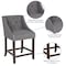 Flash Furniture Gray Fabric/Wood Stool, 24 CH-182020-T-24-DKGY-F-GG - alternate 7