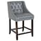 Flash Furniture Gray Leather/Wood Stool, 24 CH-182020-T-24-LTGY-GG - alternate 4