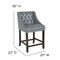 Flash Furniture Gray Leather/Wood Stool, 24 CH-182020-T-24-LTGY-GG - alternate 7