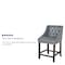 Flash Furniture Gray Leather/Wood Stool, 24 CH-182020-T-24-LTGY-GG - alternate 2