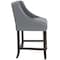 Flash Furniture Gray Leather/Wood Stool, 24 CH-182020-T-24-LTGY-GG - alternate 8