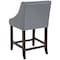 Flash Furniture Gray Leather/Wood Stool, 24 CH-182020-T-24-LTGY-GG - alternate 6