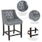 Flash Furniture Gray Leather/Wood Stool, 24 CH-182020-T-24-LTGY-GG - alternate 5