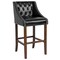 Flash Furniture Stool, Leather/Wood, Carmel Black, 30" CH-182020-T-30-BK-GG - alternate 2