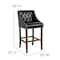 Flash Furniture Stool, Leather/Wood, Carmel Black, 30" CH-182020-T-30-BK-GG - alternate 9