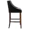 Flash Furniture Stool, Leather/Wood, Carmel Black, 30" CH-182020-T-30-BK-GG - alternate 6