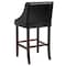 Flash Furniture Stool, Leather/Wood, Carmel Black, 30" CH-182020-T-30-BK-GG - alternate 8