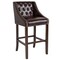 Flash Furniture Carmel Series Brwn Leathr/Wood Stool, 30" CH-182020-T-30-BN-GG - alternate 4