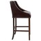 Flash Furniture Carmel Series Brwn Leathr/Wood Stool, 30" CH-182020-T-30-BN-GG - alternate 6
