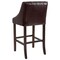 Flash Furniture Carmel Series Brwn Leathr/Wood Stool, 30" CH-182020-T-30-BN-GG - alternate 8