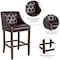 Flash Furniture Carmel Series Brwn Leathr/Wood Stool, 30" CH-182020-T-30-BN-GG - alternate 5