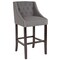 Flash Furniture Gray Fabric/Wood Stool, 30 CH-182020-T-30-DKGY-F-GG - alternate 2