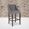 Flash Furniture Gray Fabric/Wood Stool, 30 CH-182020-T-30-DKGY-F-GG - alternate 1