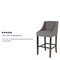 Flash Furniture Gray Fabric/Wood Stool, 30 CH-182020-T-30-DKGY-F-GG - alternate 3
