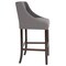 Flash Furniture Gray Fabric/Wood Stool, 30 CH-182020-T-30-DKGY-F-GG - alternate 7